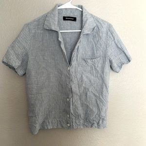 Reformation short sleeve button up. Size 4